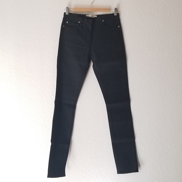 Golden Goose Denim - Golden Goose Asymmetric Waistband Skinny Jeans Black Size 28